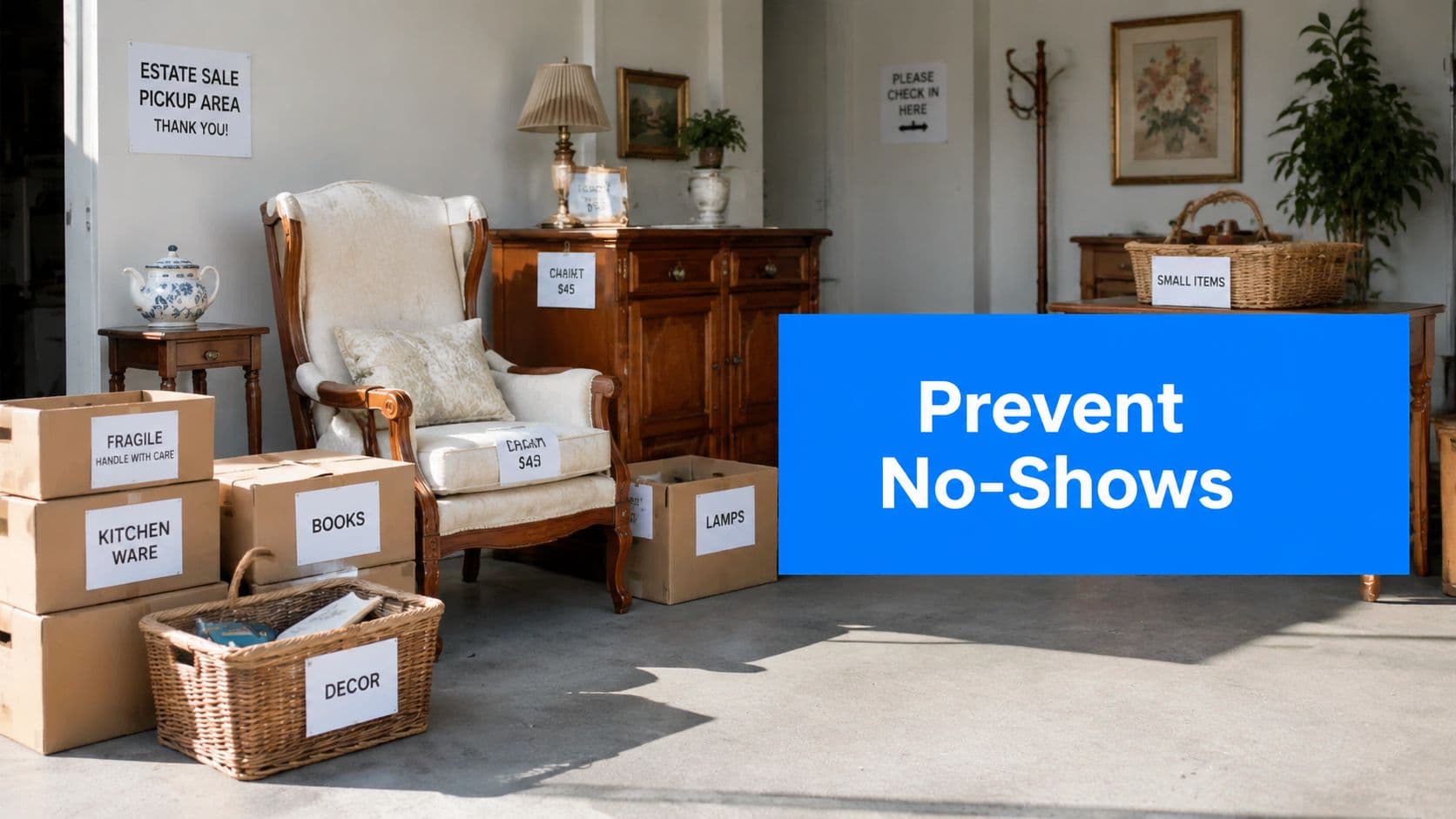 How to Prevent No Shows at Your Estate Sale - Estate sale guide and tips