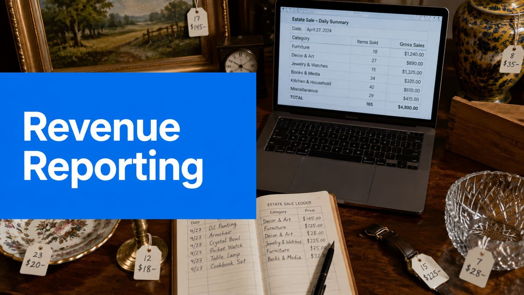 Revenue Reporting for Estate Sales and Auctions - Estate sale guide and tips